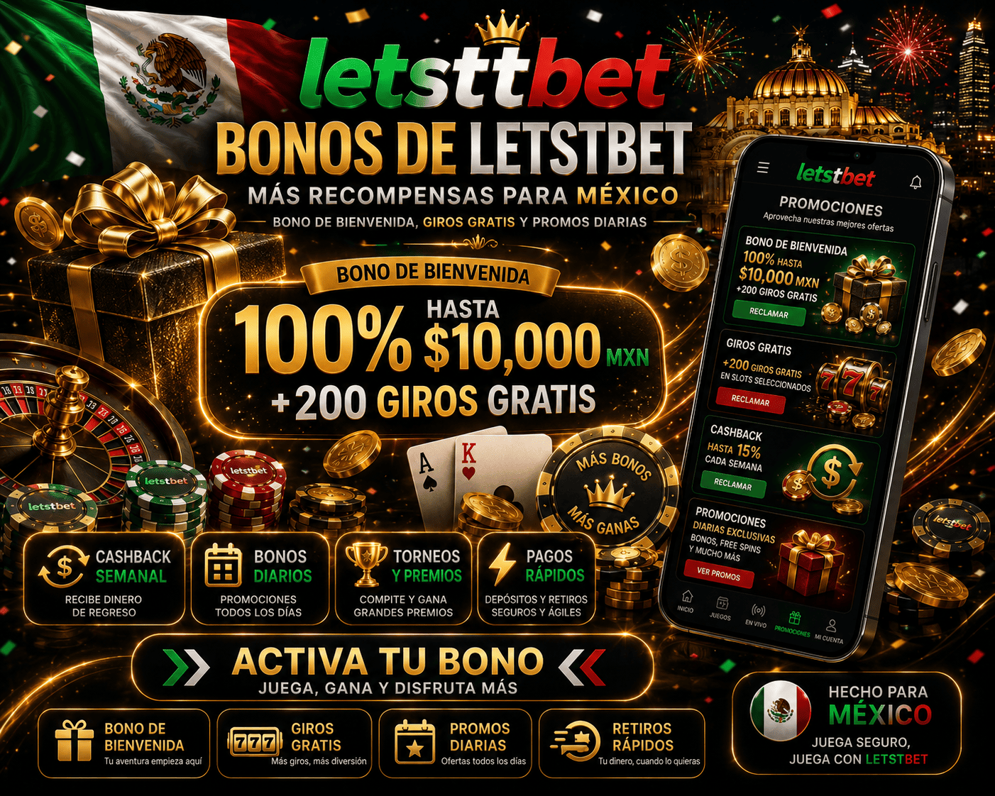 letstbet - bonuses and free spins letstbet bonus scene with free spins, gifts and casino coins